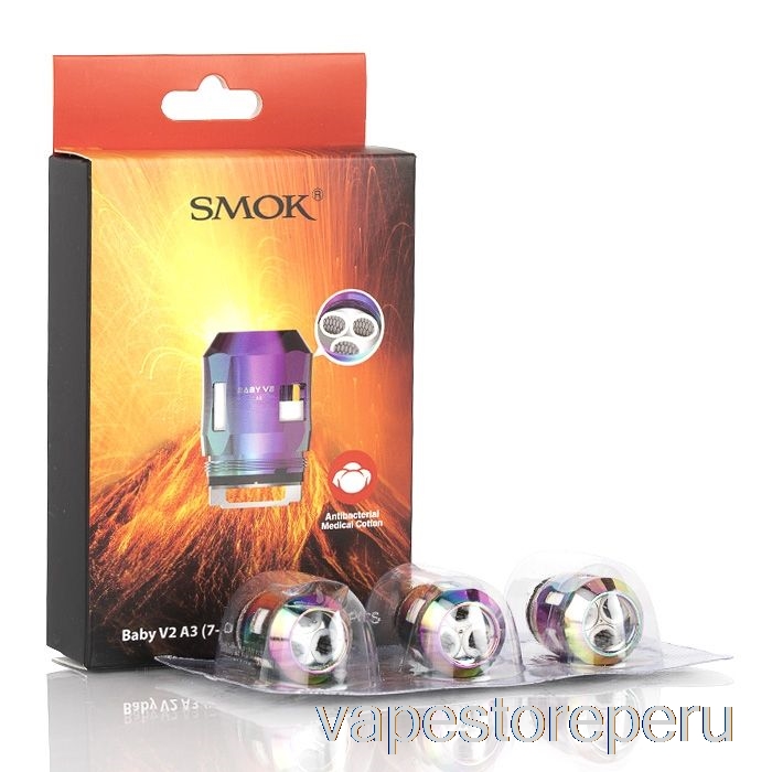 Bobinas De Repuesto Vape Smoke Smok Tfv8 Baby V2 0.15ohm Baby V2 A3 Bobinas Triples (arco Iris)